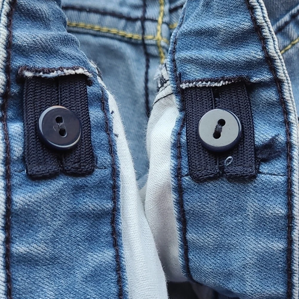 Swag Junior Distressed Patched Jeans - Light Wash
